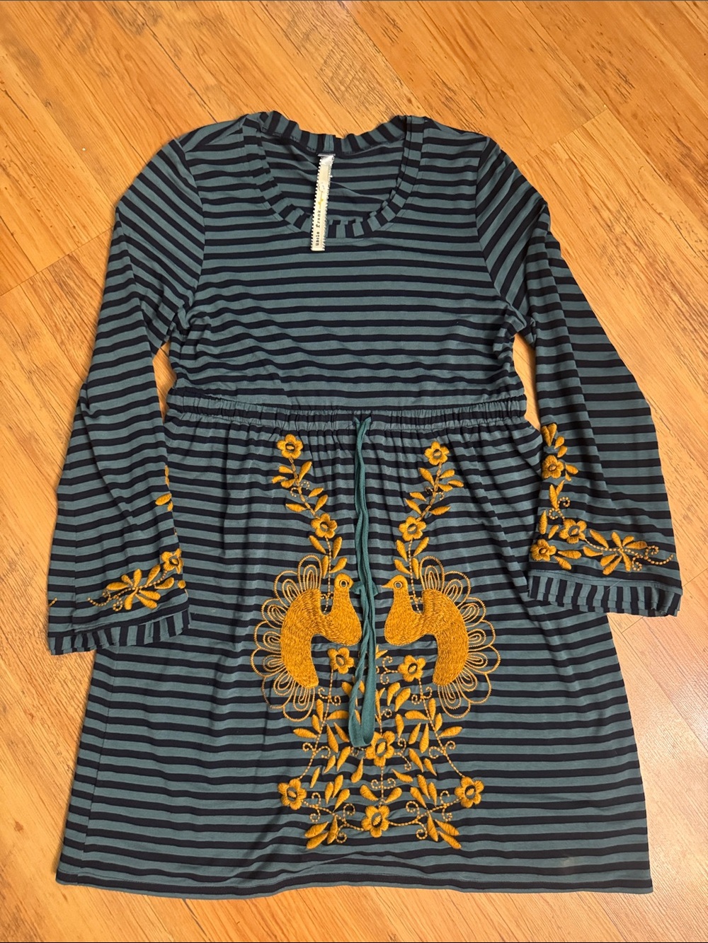 Uncle Frank Stripped Peacock Dress Sz L